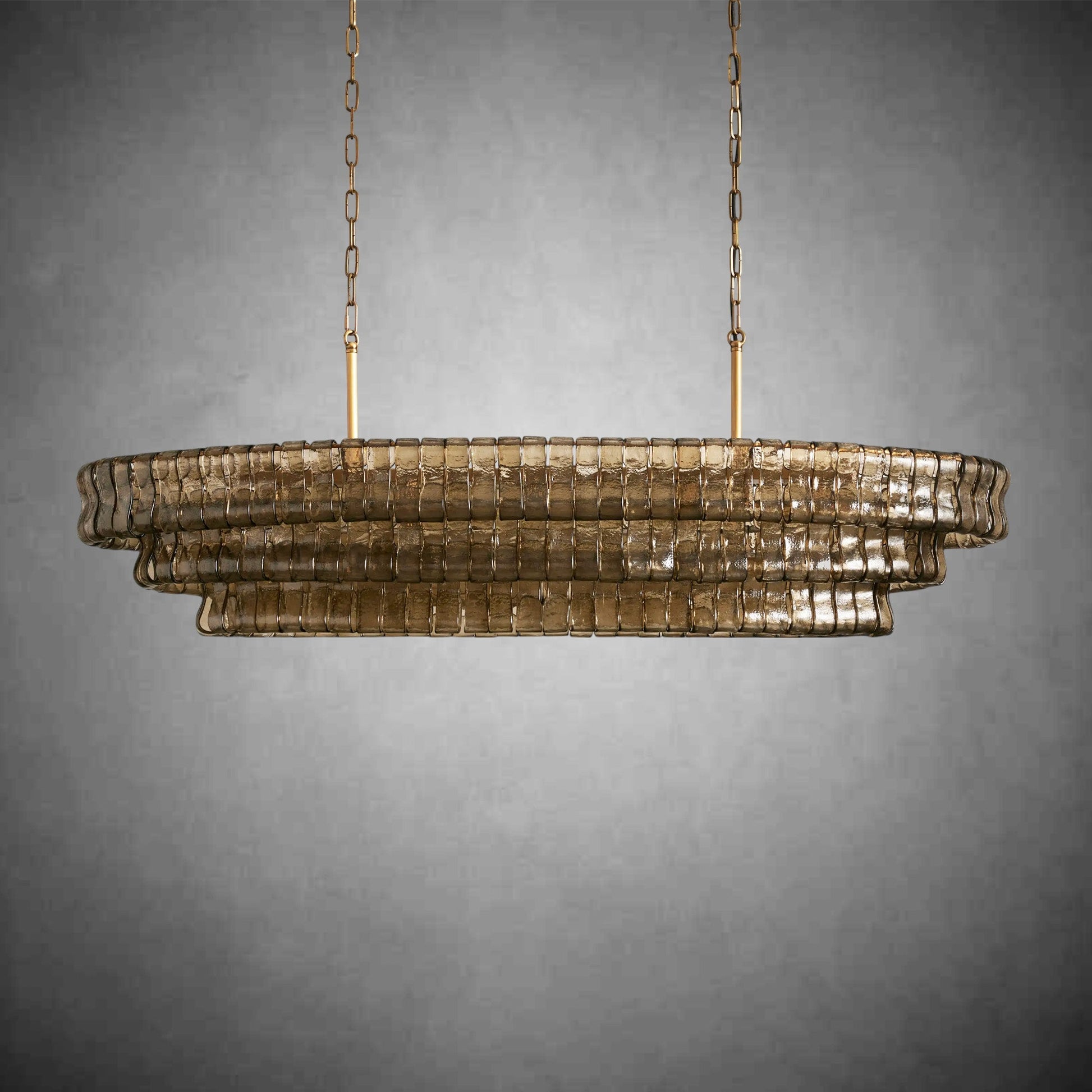 Lamer Lighting Veridian Oval Chandelier 54''65'' - Background Shot