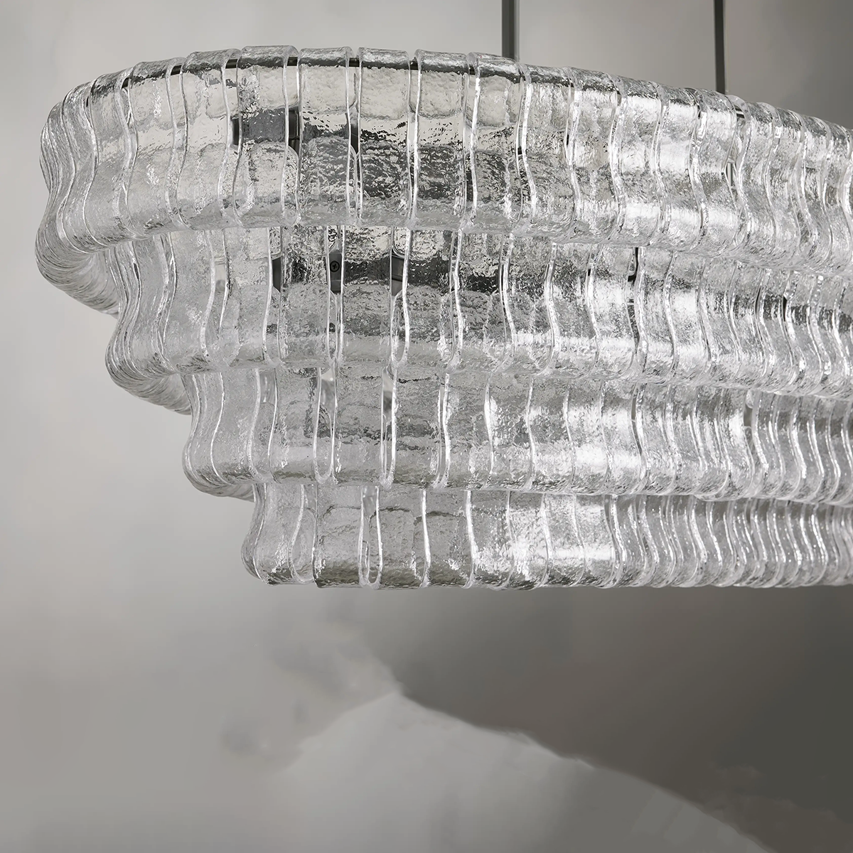 Lamer Lighting Veridian Oval Chandelier 54''65'' - Background Shot