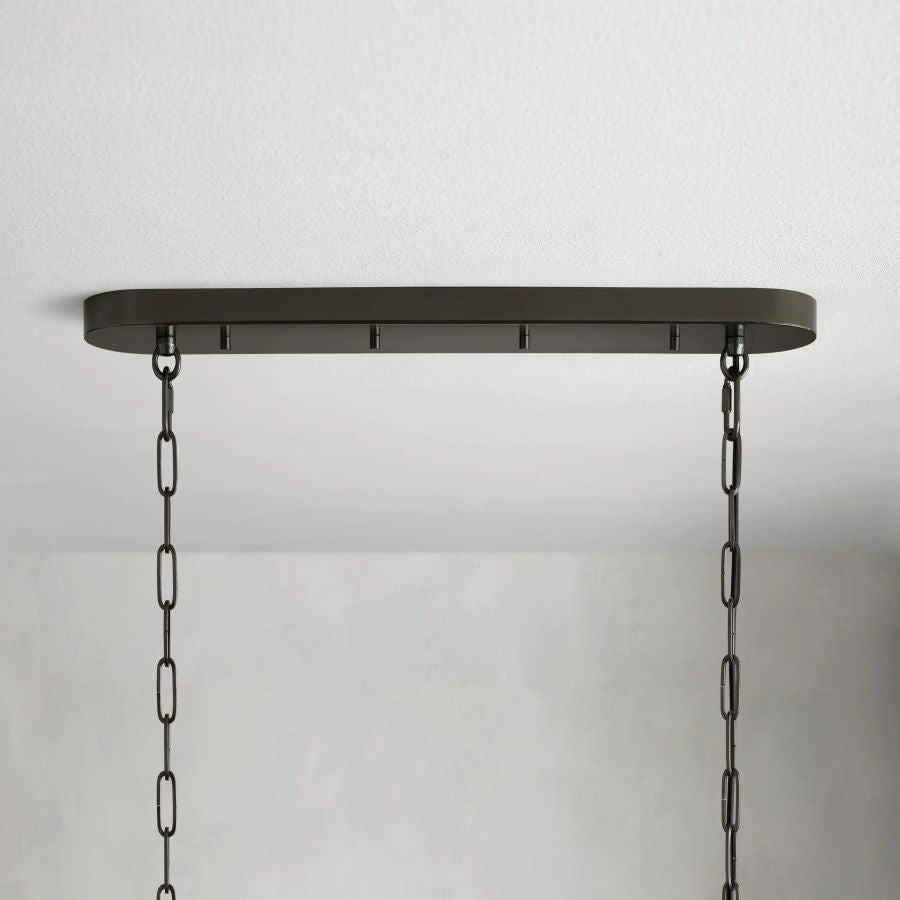 Lamer Lighting Veridian Oval Chandelier 54''65'' - Background Shot
