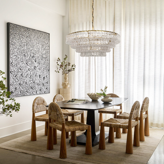 Glacien Round Glass Chandelier