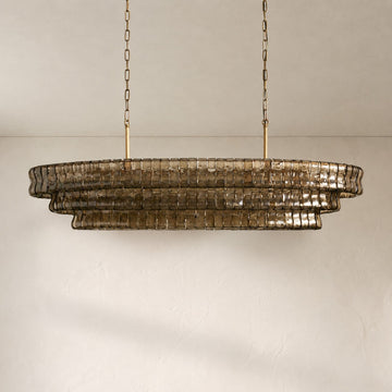 Glacien Oval Chandelier 54"W/65"W