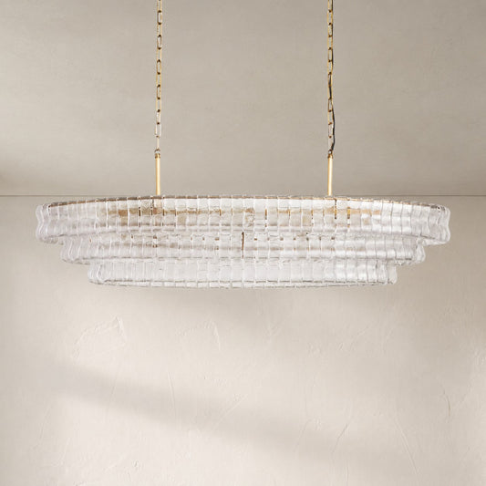 Glacien Oval Chandelier 54"W/65"W