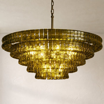 Glacien Round Glass Chandelier