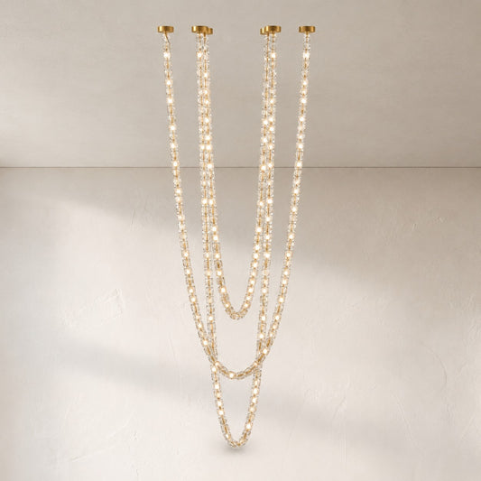 Glam K9 Crystal and Chrome Chandelier, 47.2"