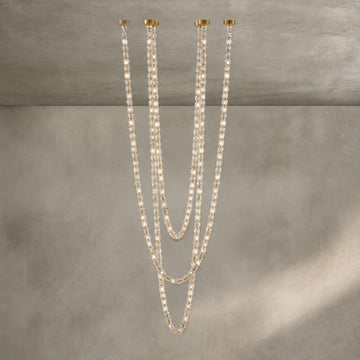 Glam K9 Crystal and Chrome Chandelier, 47.2"