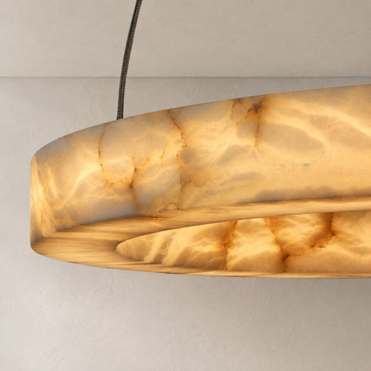 Halo Alabaster Natural Stone Chandelier