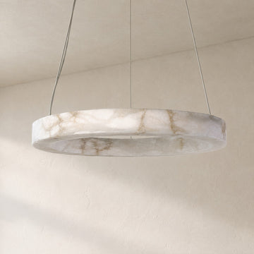 Halo Alabaster Natural Stone Chandelier
