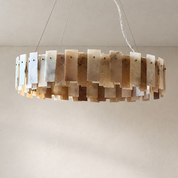 Halo Round Alabaster Chandelier