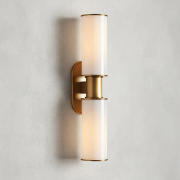 Harlin Modern Milk Glass 2-Light Wall Sconce
