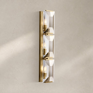 Herlow Multicurve Crystal Triple Wall Sconce