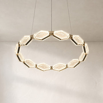 Hexon Tiered Ring Pendant Light