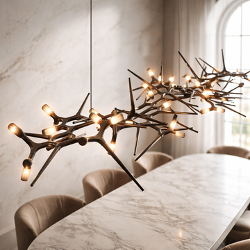 Modern Iron 10-Light Chandelier, 47.2 inch