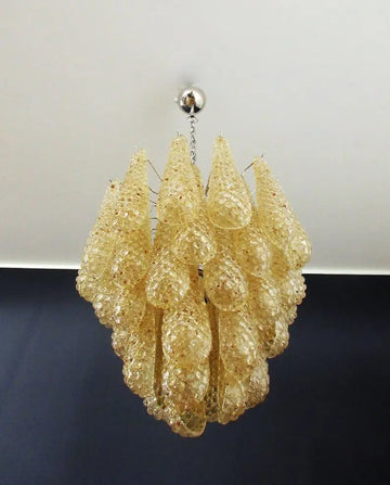 Murano Chandelier – Drop – 41 glasses – Amber