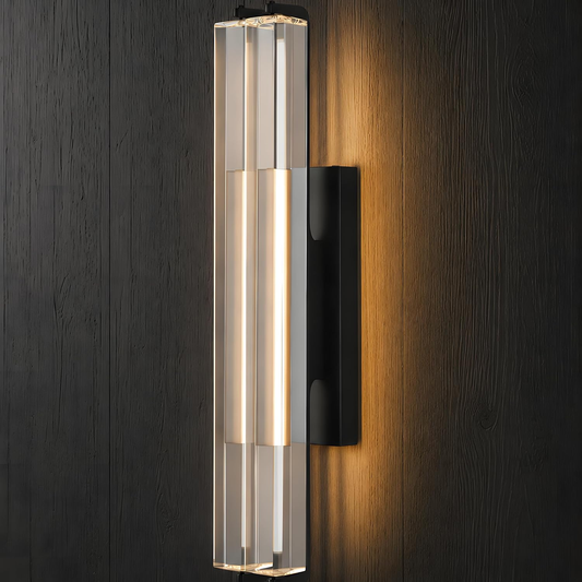 $800+ Purchase Gift | Double Crystal Wall Lamp 19" H