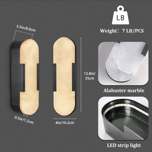 $800+ Purchase Gift | Alabaster Wall Sconce