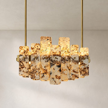 Ink Landscape Layered Chandelier