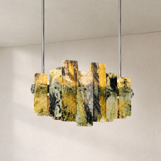 Ink Landscape Layered Chandelier