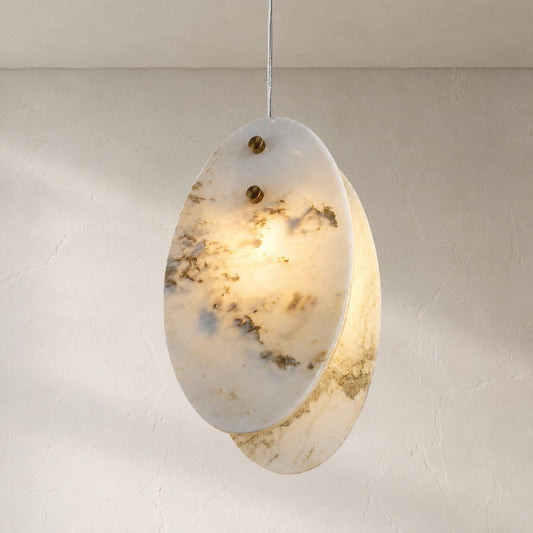 Ink Landscape Oval Pendant Light Set