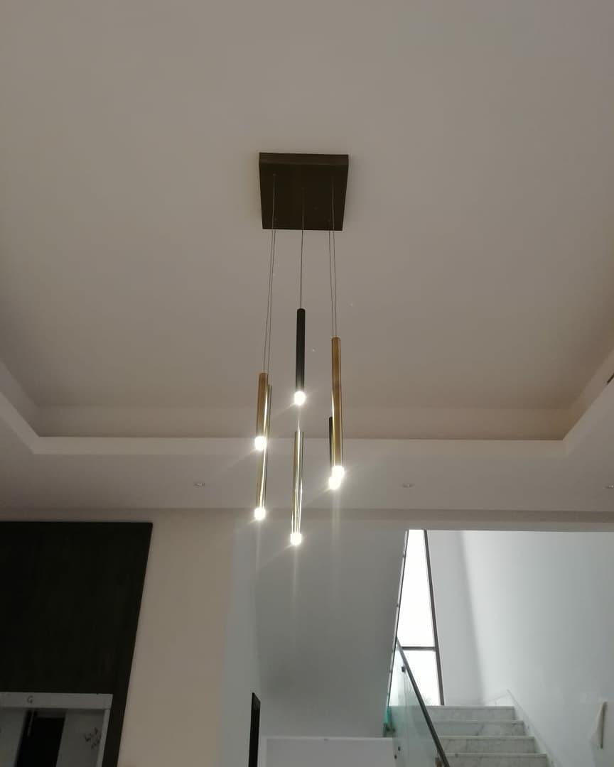 Bellini Rectangular Tubular Pendant Light Chandelier - Merlin Lamps