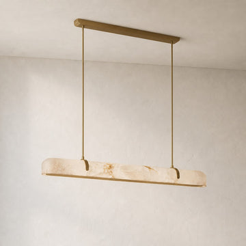 LA Linear Alabaster Chandelier