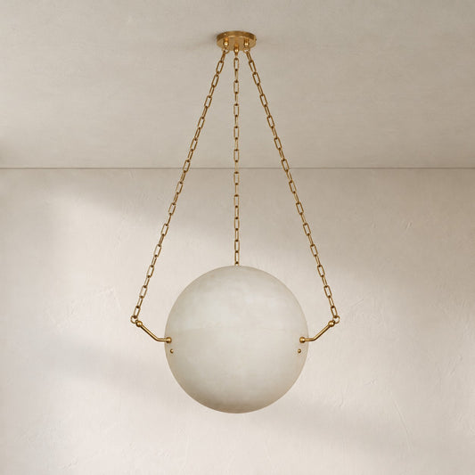 Large 'Atlas' Alabaster Suspension Lamp