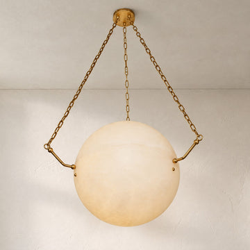 Large 'Atlas' Alabaster Suspension Lamp