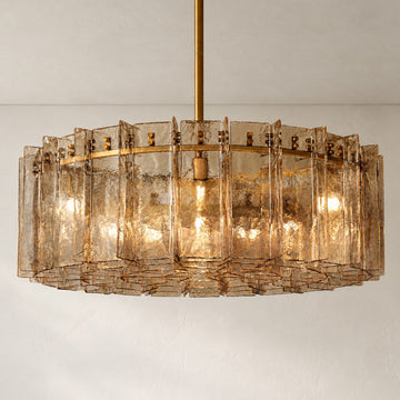 Lattice Smoke Round Chandelier