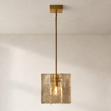 Lattice Smoke Round Pendant Light