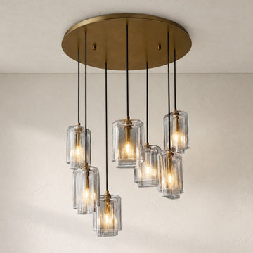 Lcaver Clear Glass Cluster Chandelier