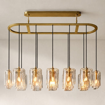 Lcaver Clear Glass Linear Chandelier