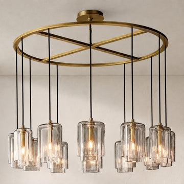 Lcaver Clear Glass Round Chandelier