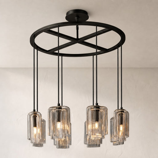Lcaver Clear Glass Round Chandelier