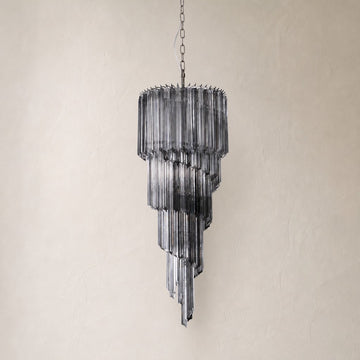 Lucente Noir Spiral Chandelier