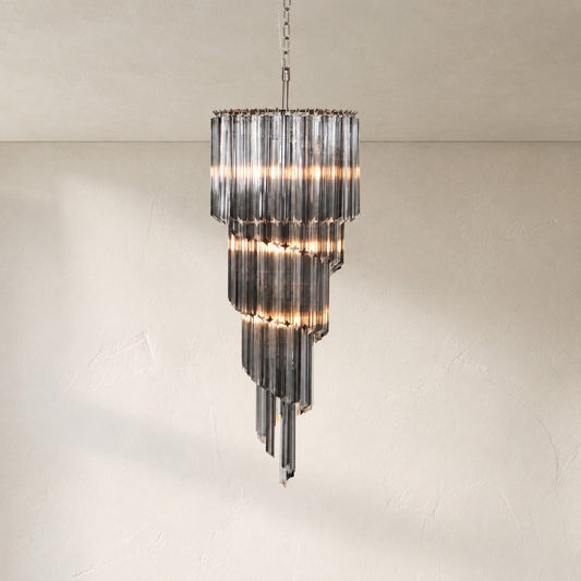Lucente Noir Spiral Chandelier