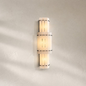 Lux Alabaster Grand Round Sconce