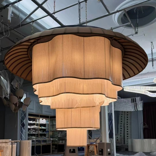 Wave Edge Tiered Chandelier