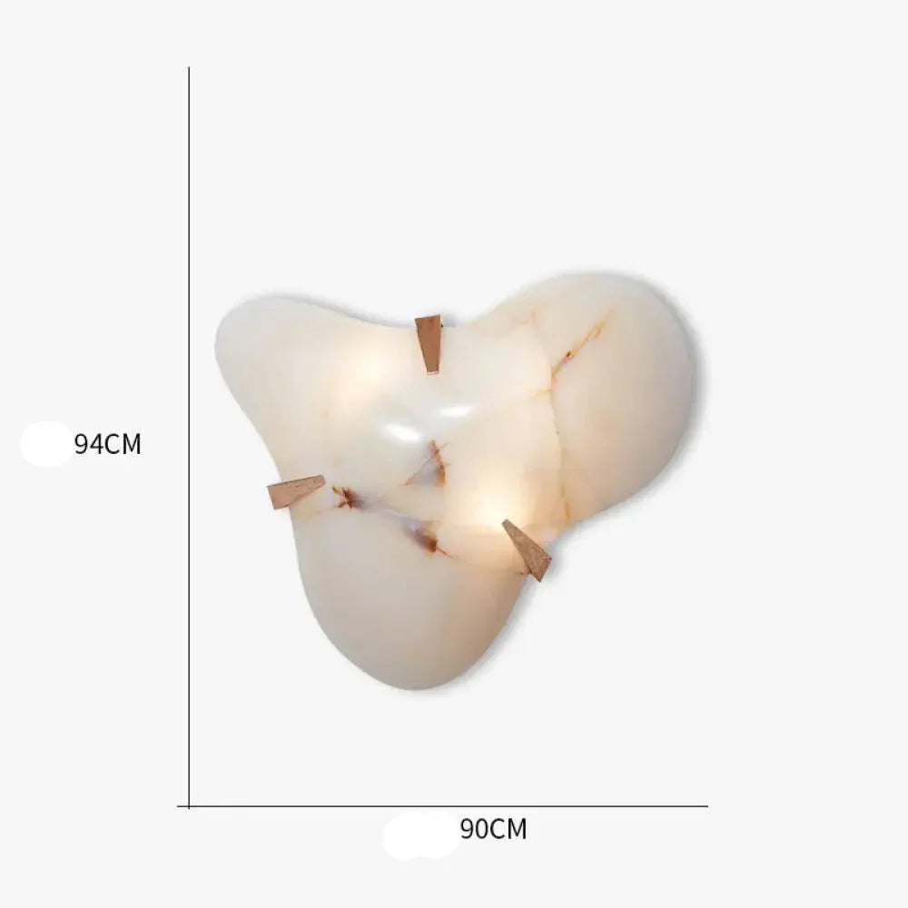 Organic Alabaster Cloud Sconce