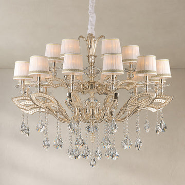 Maria Crystal Classic Chandelier 44" 18 Lights