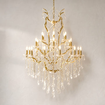Maria Theresa Brass Cascade Chandelier