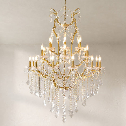 Maria Theresa Brass Cascade Chandelier