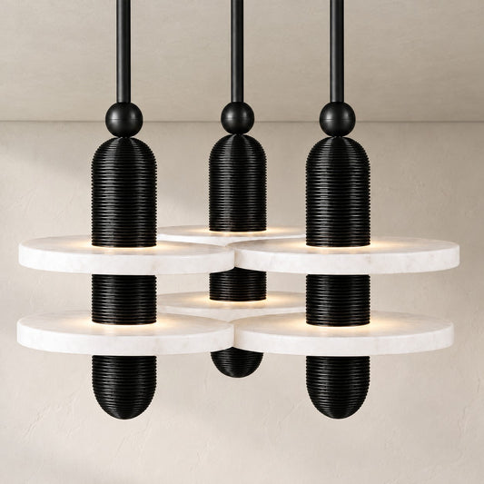 Median Alabaster Mono 4 Pendants