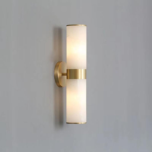 Lamer Lighting Alabaster Linear Bath Wall Sconce - luxury American wine room