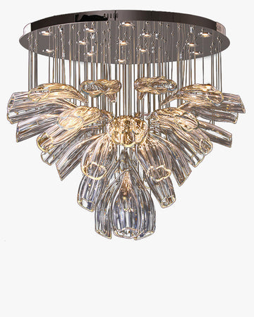 LA Flower Glass Foyer Chandelier