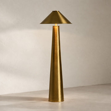 Minimalist Antique Brass Floor Lamp