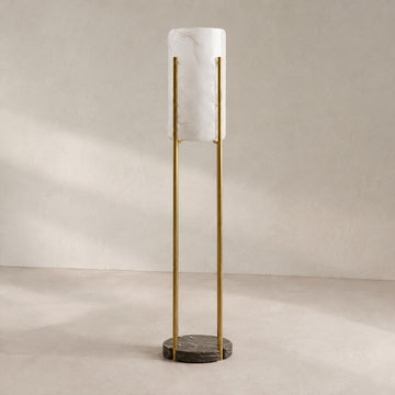 Minimalist Marble & Brass Floor Lamp