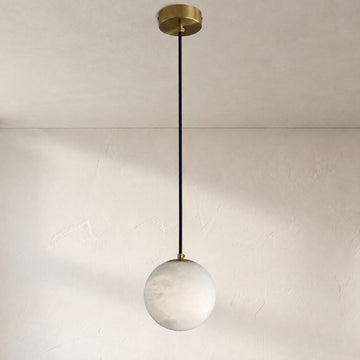 Modern Alabaster 1-Light Pendant Light, 5 inch