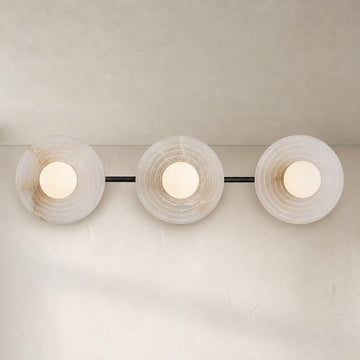 Modern Alabaster 3-Light Wall Sconce, 21.6 inch