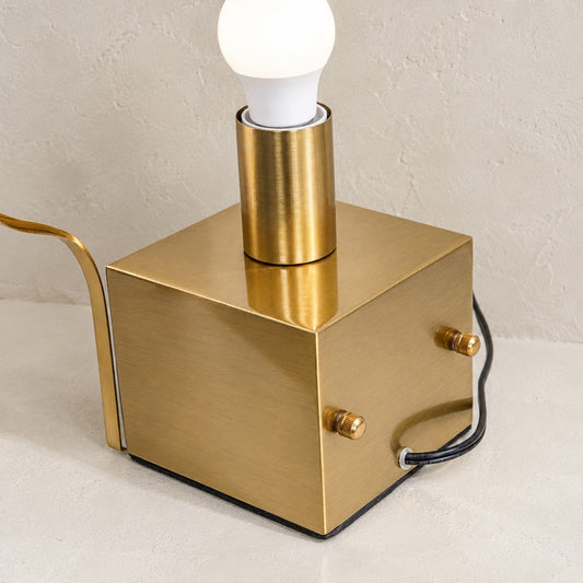 Modern Alabaster And Brass Table Lamp