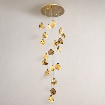 Modern Alabaster Cascade Pendant Light