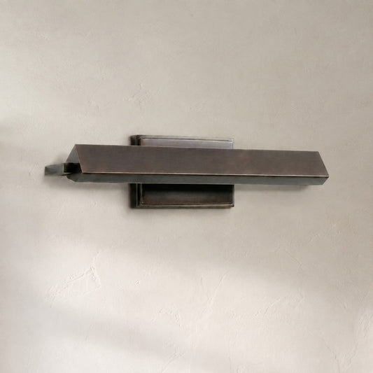 Modern Bronze 2-Light Linear Wall Sconce, 18 inch